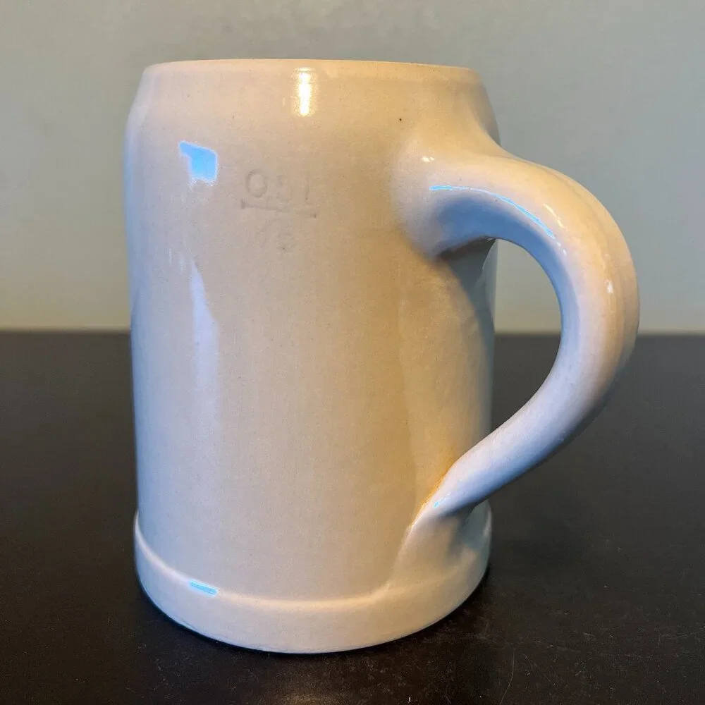 Vintage US Army 77th Armor Regiment Beer Stein Steel Tigers Battle Ax Mug 0.5L